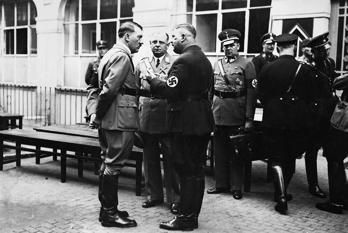 Hitler with the bullet-scarred Röhm.