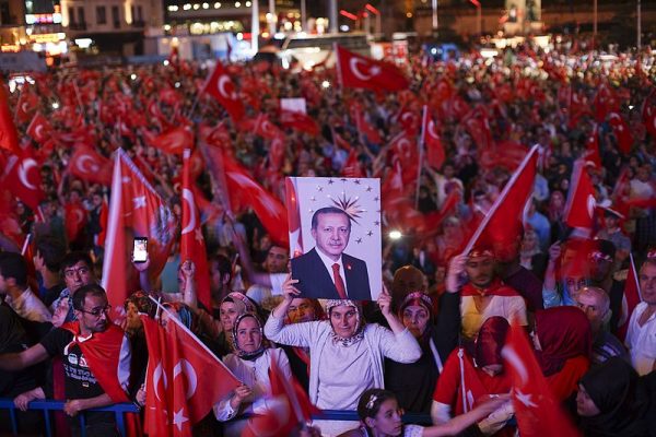 After_coup_nightly_demonstartion_of_president_Erdogan_supporters._Istanbul_Turkey_Eastern_Europe_and_Western_Asia._22_July2016