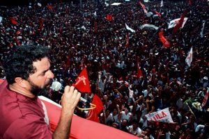 BRAZIL - JANUARY 01:  Luis Inacio "Lula" da Silva, candidate of the left-wing Workers' Party at Presidential elections in Brazil in 1989 - Meeting for presidential elections in Sao Bernardo Do Campo.  (Photo by Antonio RIBEIRO/Gamma-Rapho via Getty Images)