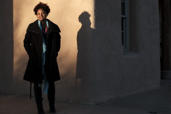 Poet Laureate Tracy K. Smith tours the Santa Fe Indian School as part of her project to bring poetry to rural and underserved communities, January 12, 2018. Photo by Shawn Miller.
