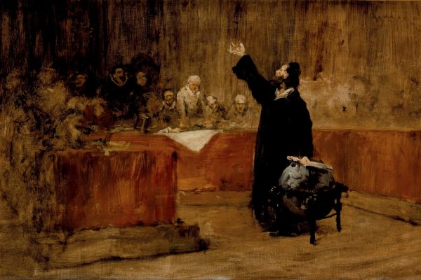 Sketch for a Picture--Columbus before the Council of Salamanca (A) (Christopher Columbus before the Council of Salamanca) by William Merritt Chase

More:

 Original public domain image from Los Angeles County Museum of Art